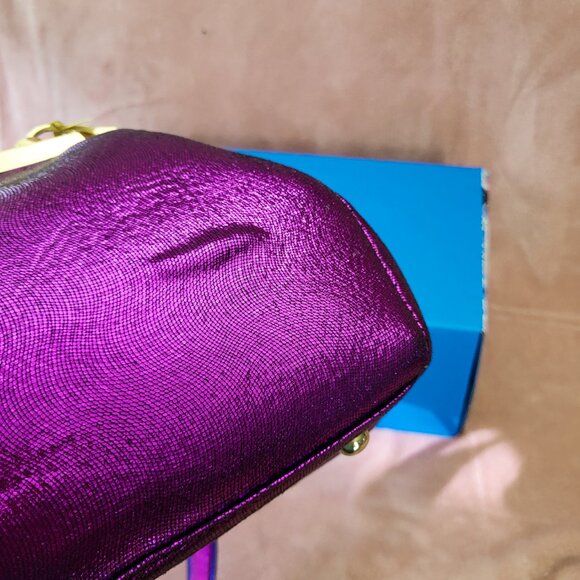 NWT! Irregular Choice Velvet Sequin Metallic Purple Unicorn Purse - Picture 6 of 9